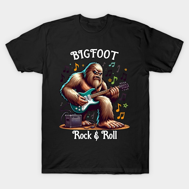 Bigfoots Midnight Jam Session T-Shirt by coollooks